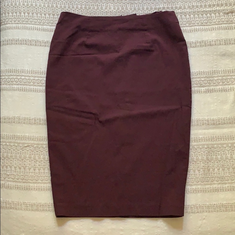 Burgandy Pencil skirt